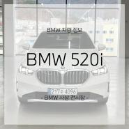 [BMW 사상전시장] BMW 520i 화이트 에스프레소브라운
