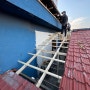 주택 칼라강판 지붕공사 수리 완료