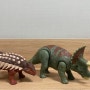 마텔 쥬라기월드 트리케라톱스 & 안킬로사우르스 (4살 공룡 장난감)