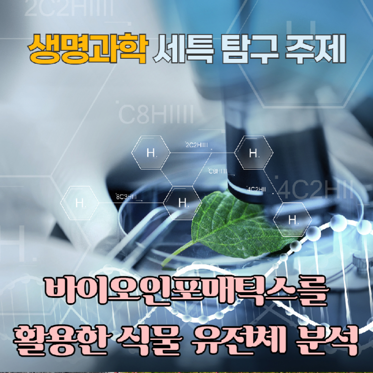 [컴퓨터 Sw] 생명과학 세특 탐구 주제 - 바이오인포매틱스를 활용한 식물 유전체 분석 : 네이버 블로그