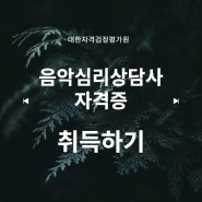 음악과 심리, 음악을 통한 치료! 음악심리상담사자격증 추천해요!