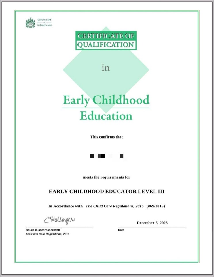[밴쿠버 워홀 ECE] ECE 자격증 준비하기 8. SK주 ECE LEVEL 3 승인! 이제 마지막 과정이다. BC주 ECE ...