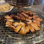 숯불향 가득한 닭갈비, 홍제역 맛집, 강촌숯불닭갈비 홍제점