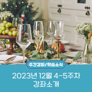 📢2023년 12월 4-5주차 대구평생교육진흥원 강좌 소개