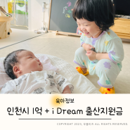 인천시 출산지원금 1억 + i Dream 대상 혜택 정보