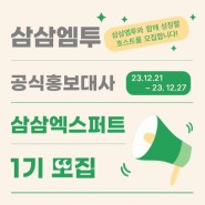 삼삼엠투 공식 홍보대사 삼삼엑스퍼트 모집