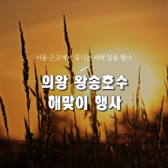 [의왕 새해 일출 보기 좋은 곳] 의왕 왕송호수 해맞이 행사 기본정보