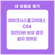 마이코시스풍고이데스 C84 암진단비 분쟁 결코 쉽지 않습니다.