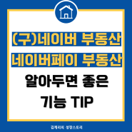 네이버페이 부동산 알아두면 좋은 기능 TIP