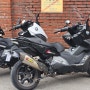 BMW C650S 두 대 동시에 엔진오일과 오일필터 교환 상태 점검