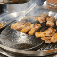 [고반식당 상일동역점] 상일동 고기집 고센푸 맛집｜다 구워주는 숙성한돈 삼겹살