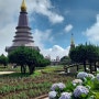 태국 치앙마이 국립공원 도이 인타논의 국왕 왕비의 장수기원탑