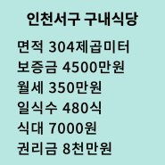 인천서구 구내식당