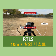[10m /실외 테스트] X-RTLS-100 실외 거리측정 테스트
