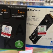 확장 스토리지 카드 PS5 WD_BLACK SN850P / XBOX WD_BLACK C50 1TB 리뷰