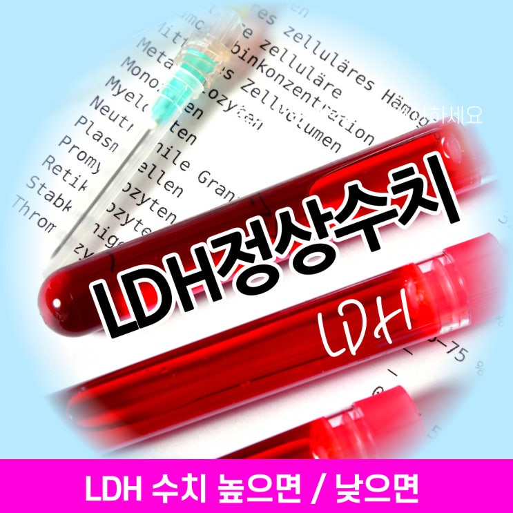 LDH 수치높으면 낮으면 LDH 수치 상승 간수치 : 네이버 블로그