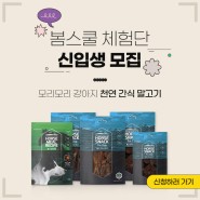 [블로그 체험단 모집] 모리모리 강아지천연간식!