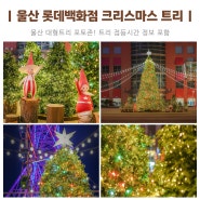 울산 롯데백회점 크리스마스 대형트리 점등시간