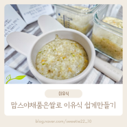 후기이유식 맘스야채품은쌀 채소가들어간 쌀가루스틱