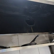 기름으로 떡칠된 식당주방후드/ 주방전체청소