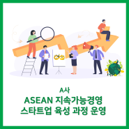 ASEAN 지속가능경영 스타트업 육성 과정 - A사 교육 프로그램 운영