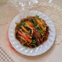 소고기 잡채 레시피 불지 않는 맛있는 양념 잡채 재료 시금치 파프리카 잡채 만드는 법