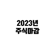 2023년 개인투자자 주식 마감