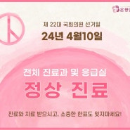 은평연세병원 4월10일 선거일 진료안내