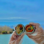 부탄가스 두께 반반 맛도 가능한 속초 맛집 : 최대섭대박김밥