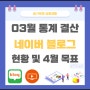 03월 네이버 블로그 현황 확인 및 04월 블로그 목표