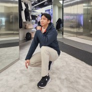 데상트 서울 강남역 플래그십스토어 남자 봄옷 유행 신발 브랜드 착용한 후기