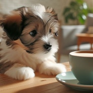 강아지 커피 마시면 안 되는 이유!