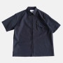 [ 위스커 ] 남자 남성 반팔 셔츠 포켓 지퍼 캐주얼 모던 루즈핏 아웃도어 여름 블랙 캐쥬얼 데일리룩