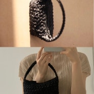 레멜 스퀘어 니트 미니백 블랙 lemels square knit mini black 🖤