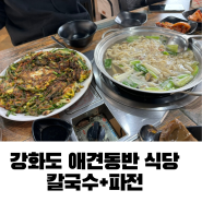 강화도 애견동반 식당 내돈내산 칼국수와 파전