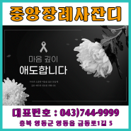 [충북영동] 영동장의관련서비스/영동장의사/영동장례사/영동묘지관리전문업체/영동잔디/영동묘지조성전문/영동장의용품