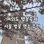 2024 서울 여의도 벚꽃축제 옆 숨겨진 벚꽃 명소 추천 (인적 드문 데이트 산책 코스)