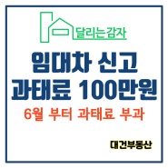 임대차 신고 6월부터 과태료 부과 (계약 후 30일 이내)