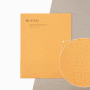 FSC 친환경 밍크지 오렌지 형압 칼라봉투 인쇄