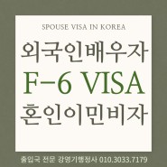 F6비자 국제결혼 후 외국인 배우자 혼인이민비자 신청 및 외국인등록 대행 전문 출입국행정사 F-6VISA for Foreign Spouse