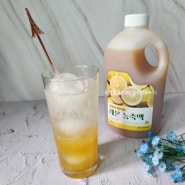 레몬농축액 레몬즙 활용 홈카페 에이드 원액