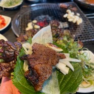 대구 달서구 상인동 놀이방식당 홍대꿀갈비 무한리필 고기!