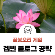 꽃송이게임 꽃봉오리게임 링크 퍼즐게임 추천!
