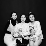 흑백 가족사진 촬영 - 수유동 흑백사진