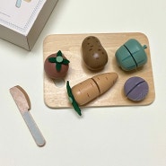 모던하우스 야채썰기 놀이 8개월아기 나무장난감 내돈내산