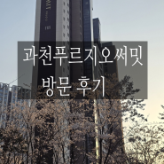 [과천아파트] 과천푸르지오써밋 방문 후기