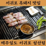 [제주] 성산일출봉 서귀포맛집 제주일도 흑돼지