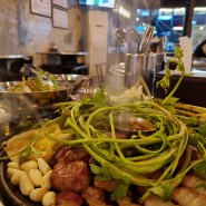 양산 최애맛집 부산댁에서 미나리 삼겹살 먹은 후기