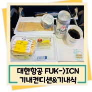 대한항공 후쿠오카->인천 기내컨디션 & 기내식