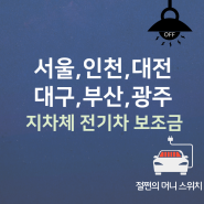 2024년 서울, 인천, 대전, 대구, 부산, 광주 전기차 보조금 및 조회 방법